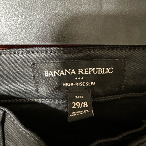 Banana Republic Black High Rise Skinny Waxed Jeans Women’s Size 29/8 Tall/Long - Picture 3 of 8